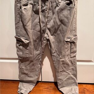 Sincerely Jules Men's Cargo Joggers in Light Gray